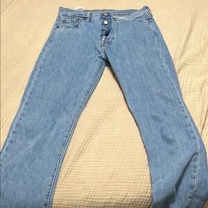 Levi's Classic Blue Jeans with Tan Patch